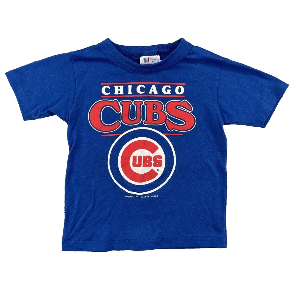 Vintage Garan Chicago Cubs Kids Baby Tee‎ Medium 5-6 Sportswear MLB Made in USA